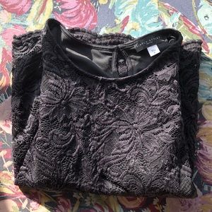 Never worn black lace blouse